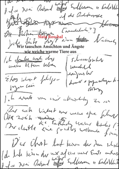 Slata Roschal: Wir tauschen Ansichten und &Auml;ngste wie weiche warme Tiere aus